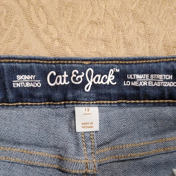 Cat & Jack Blue Skinny Jeans with Ultimate Stretch - Picture 2 of 7
